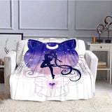 S-Sailor-Moon Anime Fashion Cartoon kawaii Flannel   Throw blanket Children and adult Gift Sofa Travel Camping