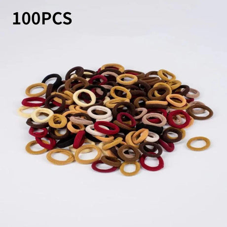 100Pcs/Lot Sweet Hair Band Girls Hair Ties Bows Elastic Rubber Band Flower Small Ball Scrunchies Baby Kids Hair Accessories Gift