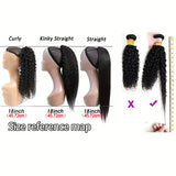 Racily Hair Kinky Sraight Ponytail Human Hair Afro Kinky Ponytail Hair Extensations Wrap Around Clip In Ponytail Black Yaki Hair