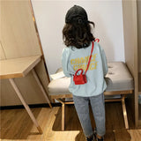 Girl Messenger Backpack Mini Purses and Handbags PU Leather Kids Crossbody Bag Baby Small Coin Pouch Tote Child Wallet