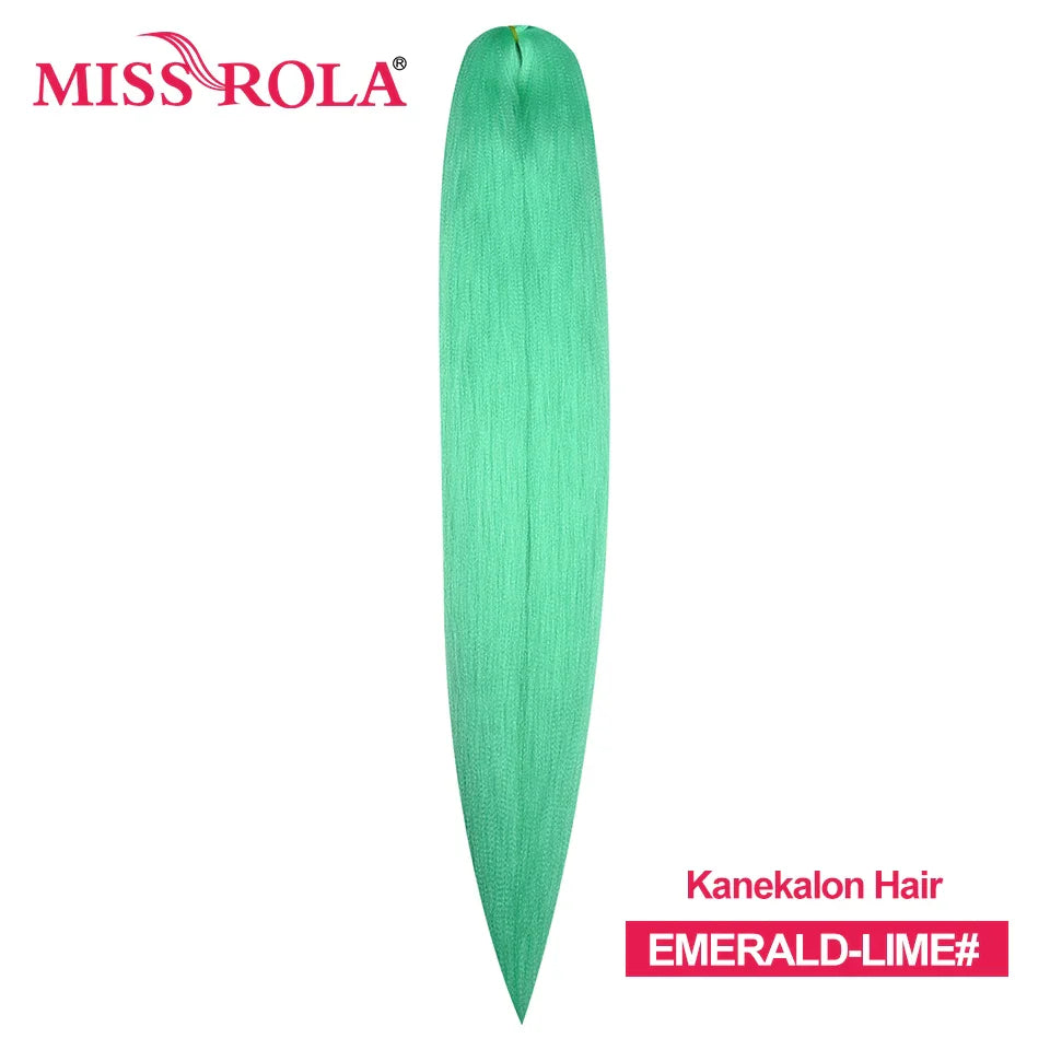 Miss Rola Synthetic Wholesale Bulk 6 Pieces 30Inch 28Inch 26Inch Pre Stretched Jumbo Braiding Hair Kanekalon EZ Twist Braid Hair