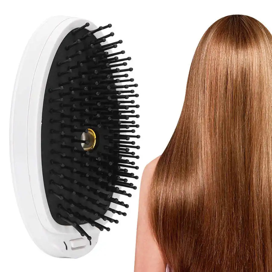 Portable Electric Ionic Hair Comb Brush Straightening Smoothing Negative Ions Anti-static Vibration Head Relieve Stress Massager