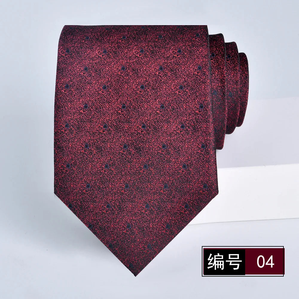 ties for men 2024 Luxury Wine Red Groom Wedding Accessories Dot Stripe gravata 8cm Necktie Kravaty Corbatas De Hombres