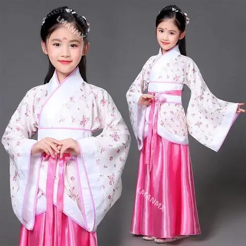 Traditional Chinese Lion Dance Costume Folk Dance Costume Hanfu Dress for Girl Kids Children Girls Lion Dance China Clothing