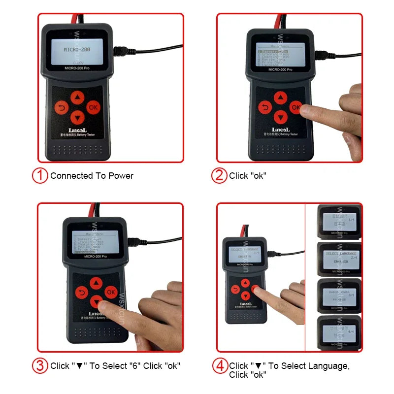 Micro 200 Pro Car Battery Tester Small Clip 12V For Garage Workshop Auto Mechanical Cars Inspection Tools Battery Testers