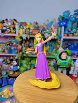 Genuine Disney Princess Rapunzel Figure Doll Assembly Toy Ornaments Accessories Fantasy Figurines Children Present