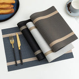 Set of 2/4 PVC Placemat for Dining Table Mat Set Linens Place Mat Accessories Cup Wine Decorative Mat Placemats for Table