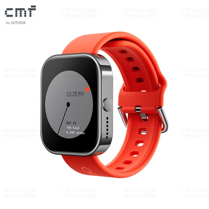 Global Version CMF by Nothing Watch Pro 1.96" AMOLED Bluetooth 5.3 BT Calls with AI Noise Reduction GPS Smartwatch CMF watch Pro