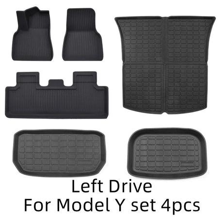 Floor Mats for Tesla Model 3 Y 2023 Left Right Drive All Weather Anti-Slip Waterproof Floor Liner Trunk Mat Interior Accessories