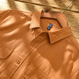 HIQOR New Mens Vintage Shirt Male Lone Sleeve Cargo Shirts 100% Cotton Casual Solid Shirt Male Pocket Work Shirt Man Clothing