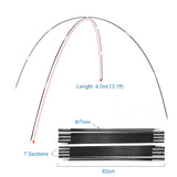 1 Pair 3/3.3/4/4.48/4.9m Fiberglass Tent Rod Camping Tent Pole Bars Support Rods Awning Frames Kit Hiking Travel Canopies Parts