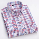 New in shirt 100%cotton long-sleeve shirts for men thin slim fit formal plain shirt plaid designer tops office elegants clothes