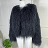 Real Sheepskin Coats For Mongolian Lamb Fur Coat Women Natural Sheep Fur Jacket With Lapel Short Fur Outerwear