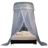 Breathable Hanging Mosquito Net Top Hook Lace Bed Canopy Encrypted Mesh Round Dome Court Style Crib Canopy Bedroom Decoration