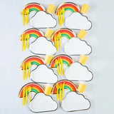 44pcs/set Rainbow and Cloud Disposable Tableware Plate Cup Napkin Party Decoration Supplies Birthday Baby Shower Party Kid Favor