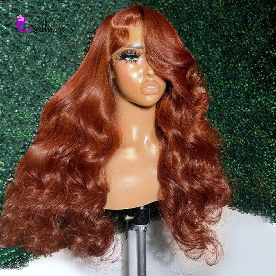 Reddish Brown 13x6 Hd Lace Frontal Wig Preplucked 13x4 Body Wave Lace Front Wig Brazilian Dark Red Brown 4x4 Closure Human Hair