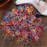 1000pcs Disposable Colorful Hair Ties Elastic Hair Bands Hair Accessories Sets With Storage Bag For Baby Girls