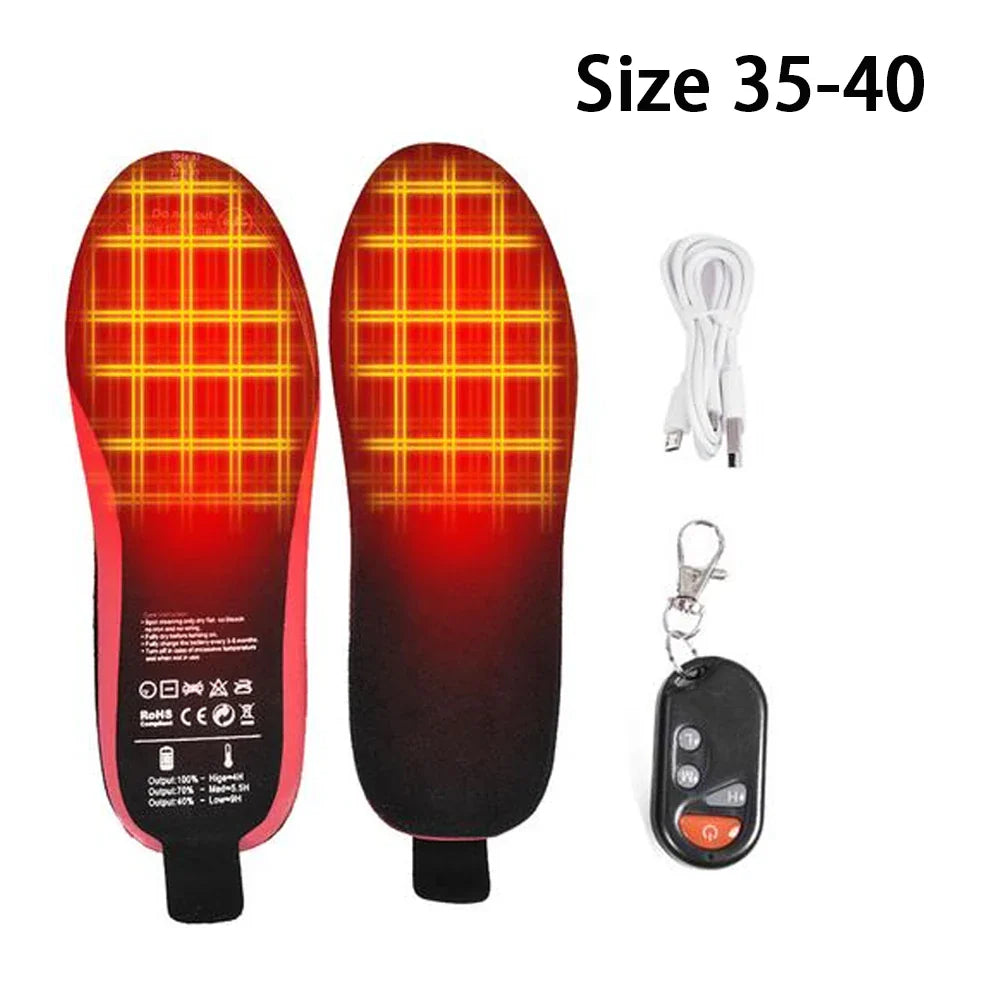 USB Heated Shoe Insoles Feet Warm Sock Pad Mat 3 Speed Wireless Temperature Electrically Heating Insoles Warm Thermal Insoles