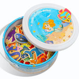 Wooden Magnetic Fishing Toys for Baby Cartoon Marine Life Cognition Fish Games Education Parent-Child Interactive