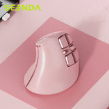 Seenda Vertical Mouse Rechargeable Ergonomic Noiseless Click Bluetooth 5.0 3.0 Wireless Mice for Mac OS Windows XP 10 7 Android