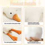 50-190cm Cute Big White Goose Plush Toys Kawaii Huge Duck Sleep Pillow Cushion Soft Stuffed Animal Doll Birthday Gift for Kids