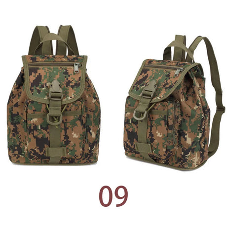 Tactical Backpack Mini Military Rucksack School Camo Backpack for Boys Girls Kids Drawstring Zipper Travel Rucksack Bag