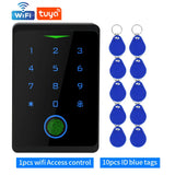 Tuya WIFI Fingerprint Access Control Kits Security Protection Waterproof Outdoor Keypad Door Opener Rfid Digital Electronic Lock