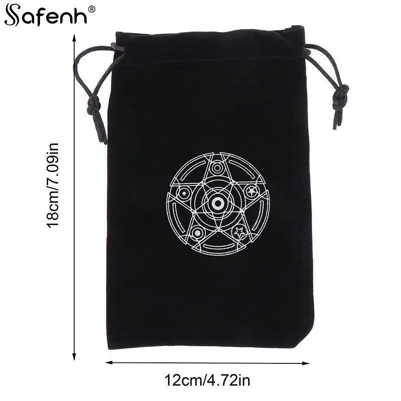 1PCS  Velvet Tarots Oracle Cards Storage Bag Runes Constellation Witch Divination Accessories Jewelry Dice Bag Drawstring Pouch