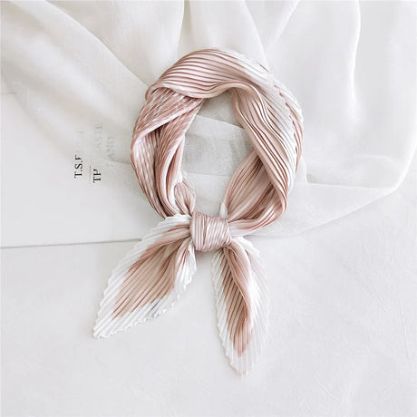 silk scarf women luxury ladies small head scarf wholesale scarves  headwraps pleated chiffon hijabs satin hijabe femme bandanas