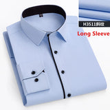 Plus Size 7XL 8XL 9XL 10XL 11XL Men's Dress Shirt Causal Twill Plain Social Basic Office Patchwork Blue Red Black Larger 160KG