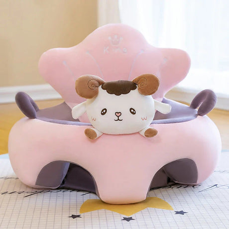 Baby Sofa Support Seat Cover Plush Chair Learn To Sit Comfortable Cartoon Toddler Nest Puff Wash No Stuffing Cradle