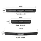 Car Door Sill Protector Carbon Fiber Threshold Decals Stickers For Chrysler 300c Android Town Country Grand Voyager PT Cruiser