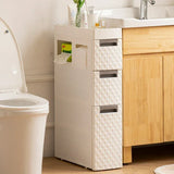 Multi-functional 18CM Wide Bathroom Slot Storage: Large Capacity Cabinet Ideal for Narrow Toilet Spaces