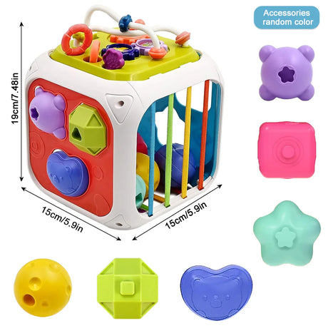 New Colorful Shape Blocks Sorting Game Baby Montessori Learning Educational Toys For Children Bebe Birth Inny 6 12 Months Gift