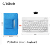 Universal Wireless Bluetooth Keyboard with Leather Case Stand Cover for iPad 7 8 Inch 9 10 Inch Tablet for iOS Android Windows