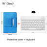 Universal Wireless Bluetooth Keyboard with Leather Case Stand Cover for iPad 7 8 Inch 9 10 Inch Tablet for iOS Android Windows