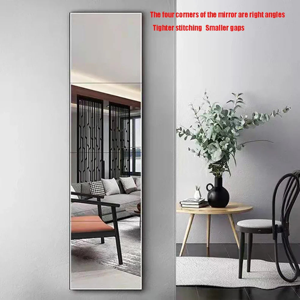 Flexible Art Mirrors Mirror Wall Stickers Flexible Thicken Art Mirrors Acrylic Wall Decorations for Kitchen  Bathroom Wall Decot
