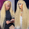 30 38 Inch Honey Blonde 613 Deep Wave13x4 Hd Lace Frontal Wig Brazilian 13x6 Transparent Lace Front Color Curly Wigs Human Hair