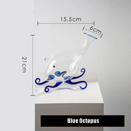 Glass Wine Decanter Handmade Creative Octopus Wine Decanter Household Wine Dispencer Pot Home Brewing Making Barware Ornaments