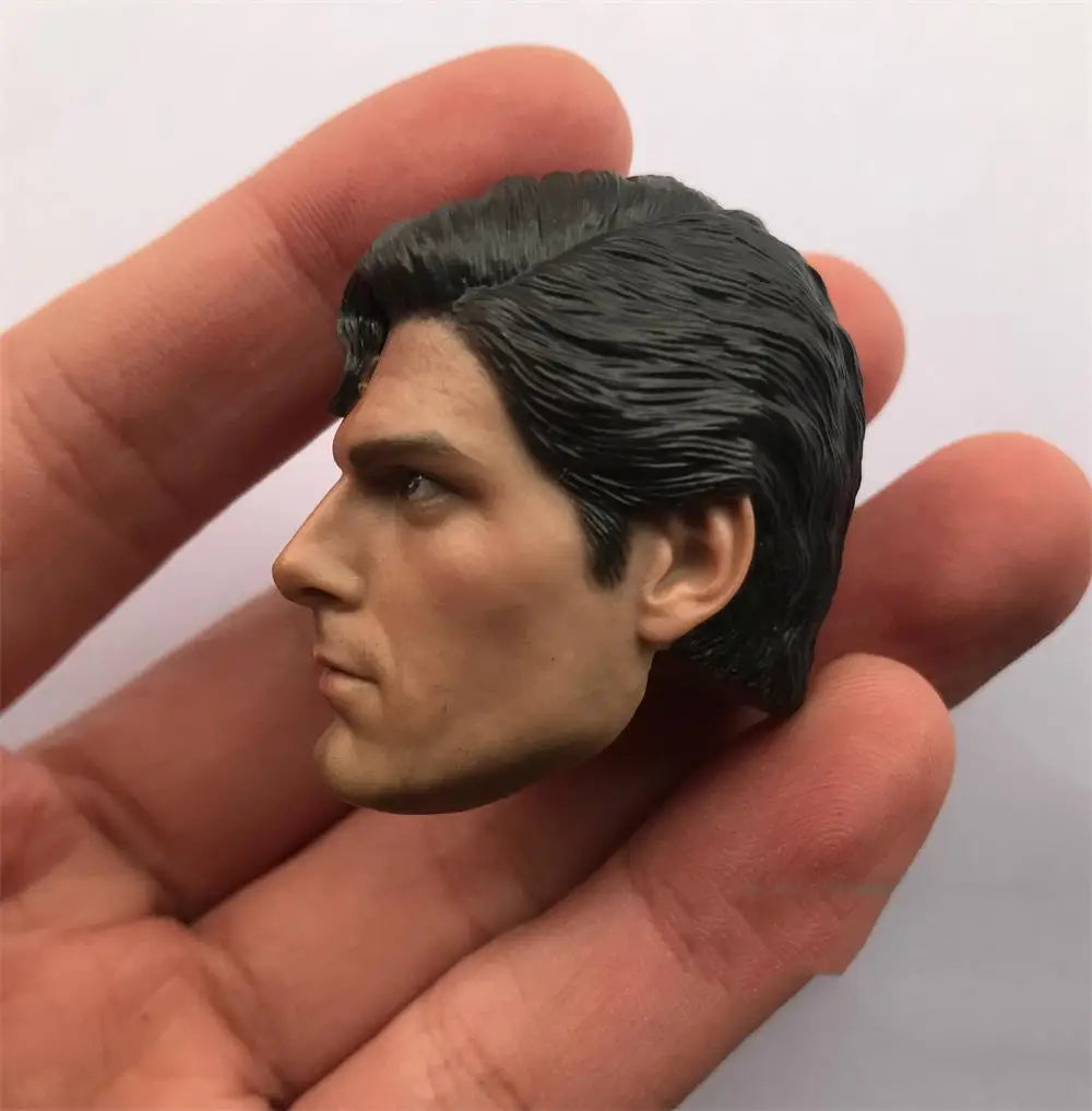 1/6 Male Hero Guy Christopher Reeve Man Head Sculpture Carving Model Fit 12inch Action Figures Collectable