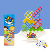 Tetra Tower Game Stacking Blocks Stack Building Blocks Balance Puzzle Board Assembly Bricks Educational Toys for Children Adults