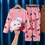 Stitch Mickey Pajamas Sets Spring Autumn Girls Teenager Sleepwear Kids Pyjamas Child Sleepwear Christmas Homewear Loungewear