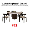 24 Dining Room Table Set Luxury Kitchen Furniture Modern Minimalist Dining Table With 6 Seats Customize Desktop Table And Chairs