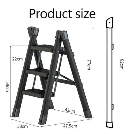 Multifunctional Folding Ladder Foldable House Ladder Protable Ladder Stable Structure Step Stool Storage Shelf For Home