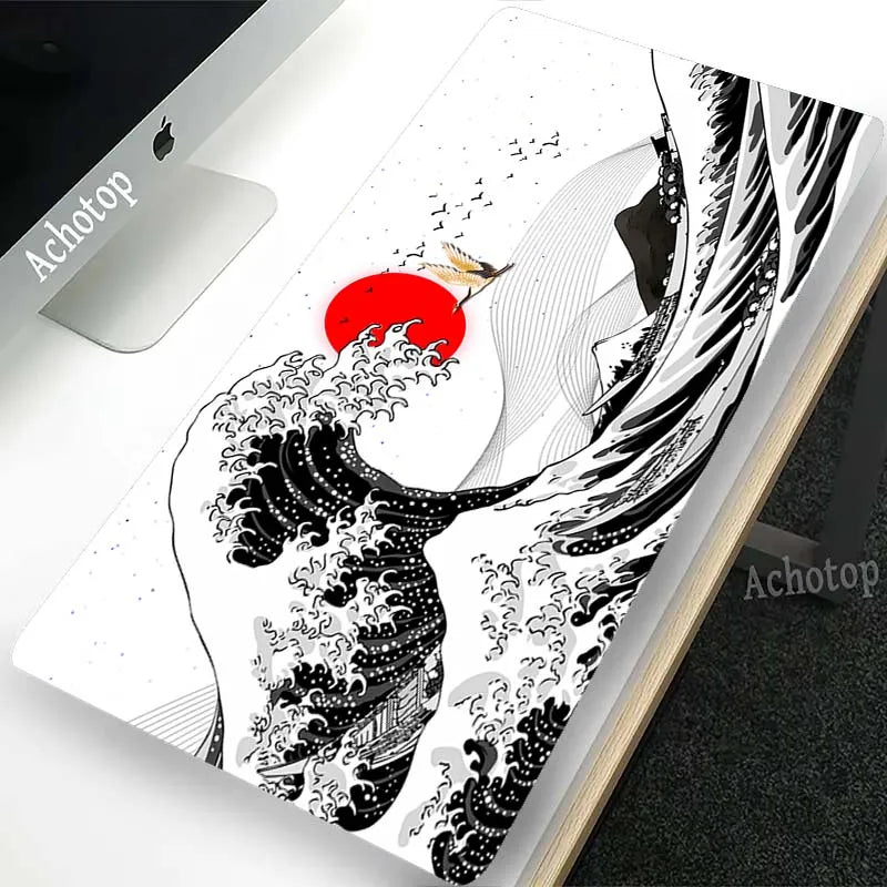 Black And White Gamer Mouse Pad Gaming Mousepad Speed Desk Mat Laptop Gaming Mats For Office Carpet Desk Accessories Game Pads