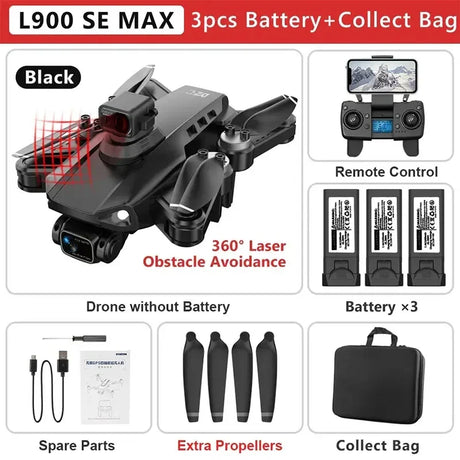 L900 Pro SE MAX GPS Drone 4K Professional Dual HD Camera 5G FPV 360° Obstacle Avoidance Brushless Motor Rc Quadcopter Drones Toy