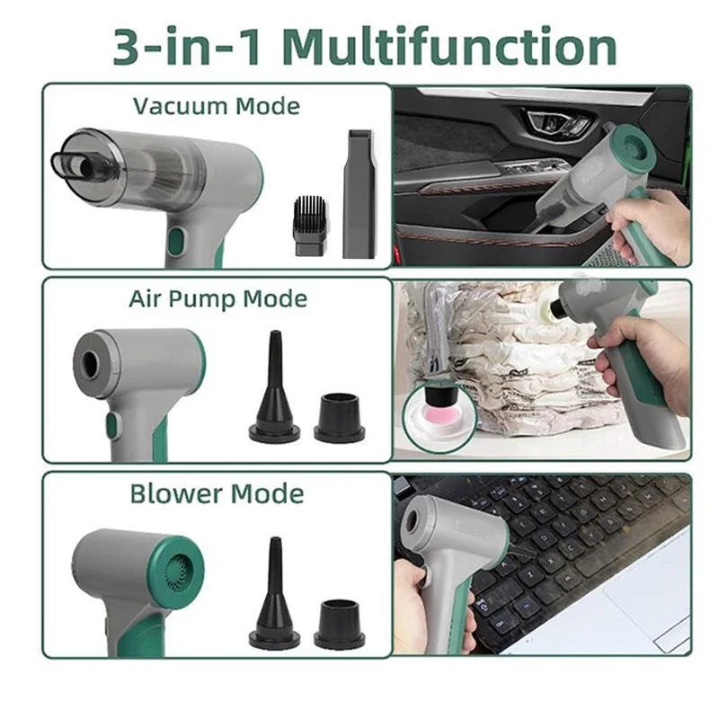 200000Pa Car Vacuum Cleaner 3 in 1 Wireless Portable Vacuum Cleaner Handheld Vacuum Pump For Home Electronic Car Accessories