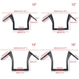 Motorcycle 1" Handlebars Ape Hangers Bars 10''12"14''16'' Rise Steering Wheel for FLST FXST Sportster XL Cruiser Bobber Chopper