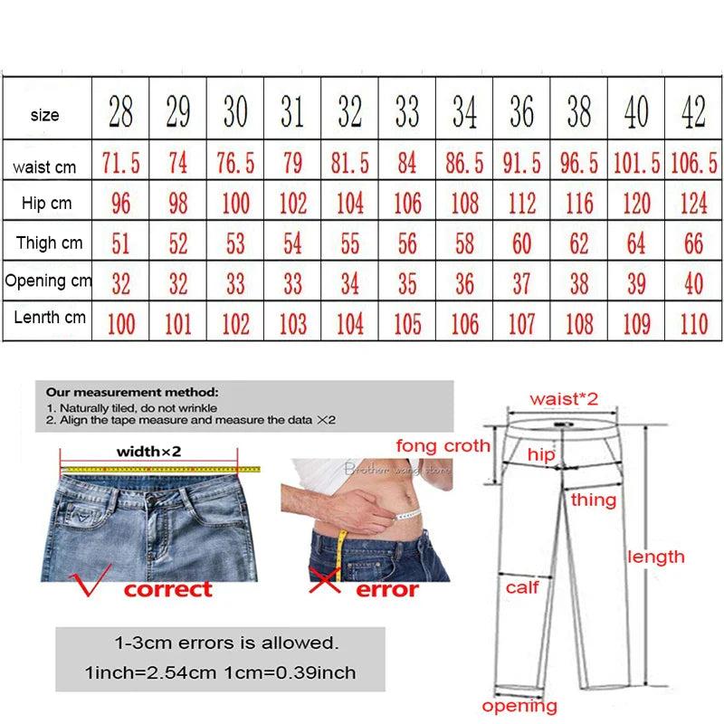 Men Jeans Knee Hole Design Denim Pants Black Zipper Patchwork Straight Plus Size Thin Fashion Male Dropship