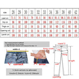 Men Jeans Knee Hole Design Denim Pants Black Zipper Patchwork Straight Plus Size Thin Fashion Male Dropship